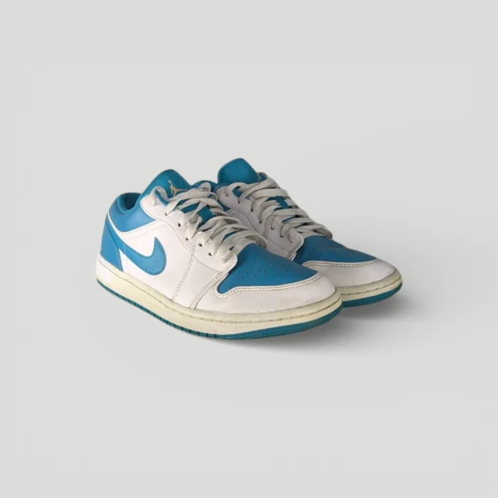 Nike Air Jordan 1 Low – White & Blue - Image 3